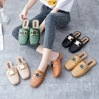 women modern slippers 2022 spring fashion square toe white ladies rubber slippers sandals female shoes flip flop