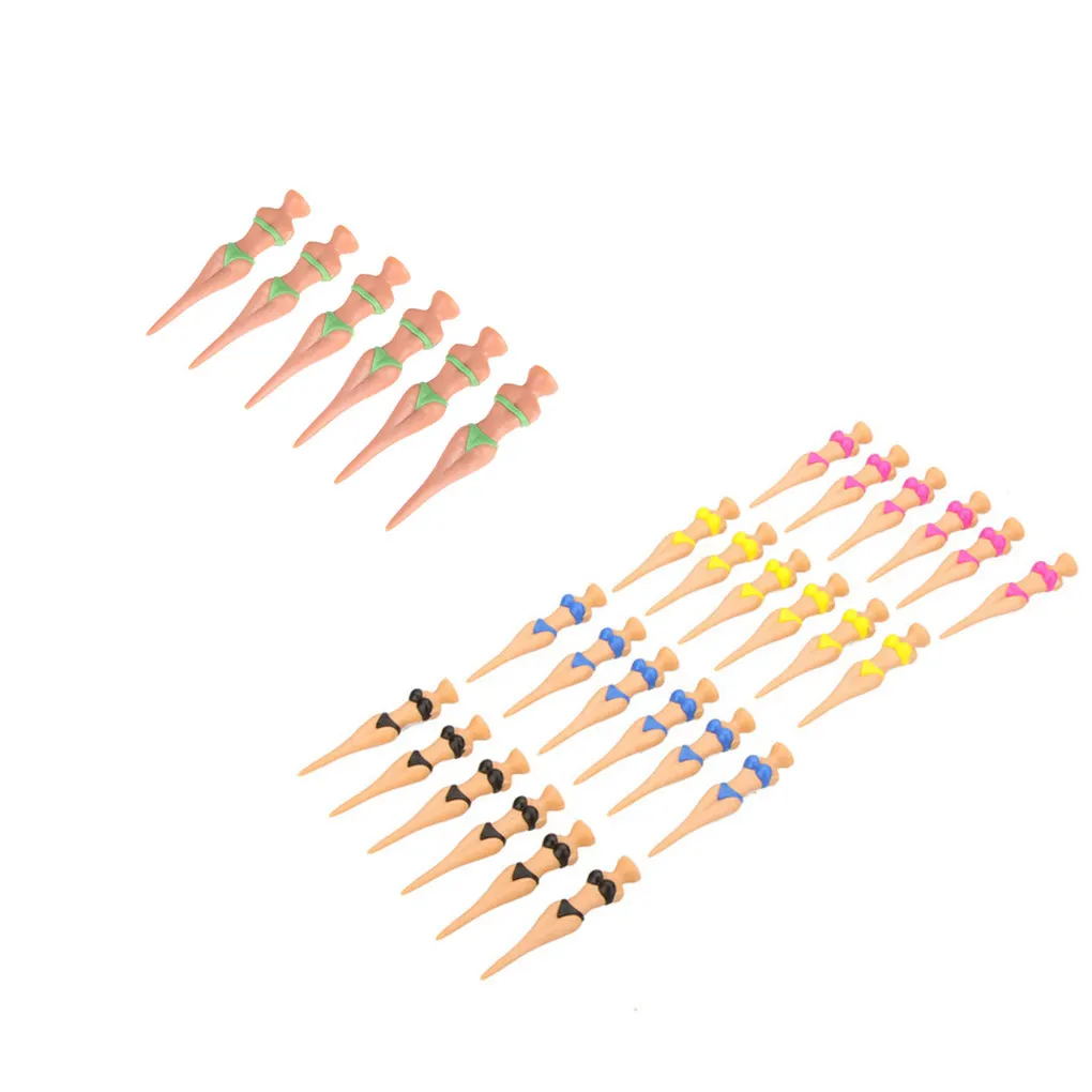 

6 Pieces Plastic Tee Sporting Accessories Ball Holder Golf Supplies Ladies Tees Sweet Gift Craftsmanship Sports Fittings