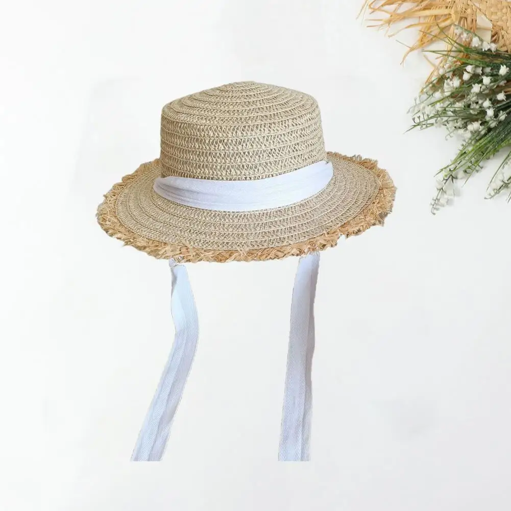 

Women Fisherman Hat Chic Lightweight Windproof Color Matching Women Fisherman Hat Women Headgear Women Sunhat Lady Straw Hat