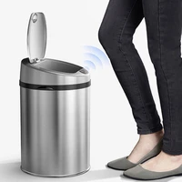 automatic dustbin large capacity standing waste bin round shape sensor garbage for hotel home office toilet kitchen tools