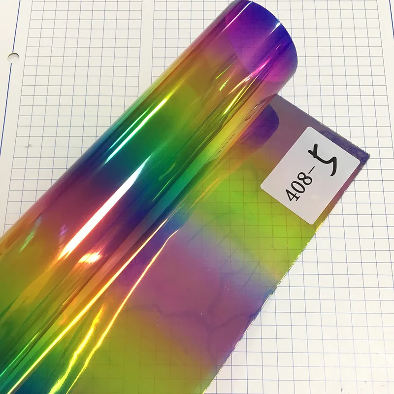 

30x135cm Magic Bright Color Iridescent Synthetic Leather Holographic Faux Leather Sheets for Backpack Earring Hairpin DIY Crafts