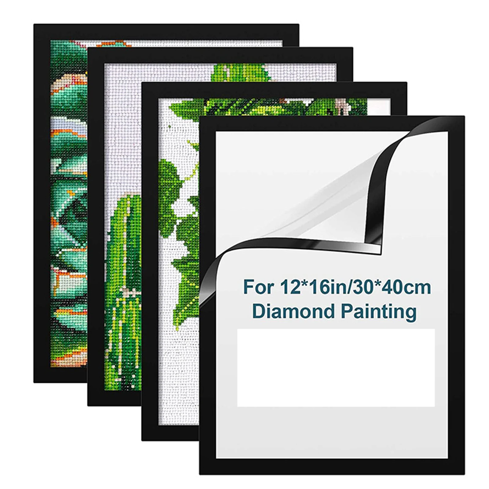 

1pc Magnetic Diamond Painting Frames Adhesive Photo Frame Poster Picture Canvas PVC Painting Frame Living Room Home Decoration
