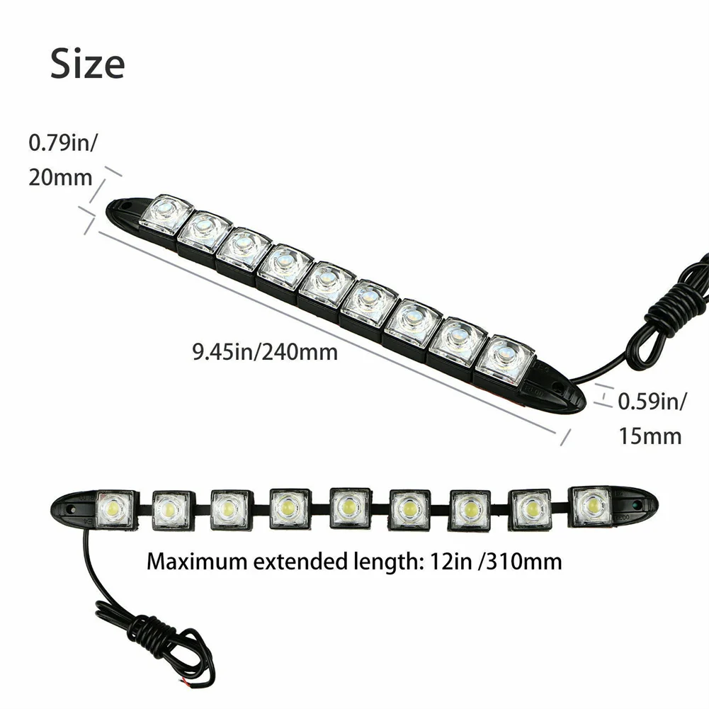 

None Strip Light LED Boat Parts 12V 2PCS 5050 LED Chip Car Accessories