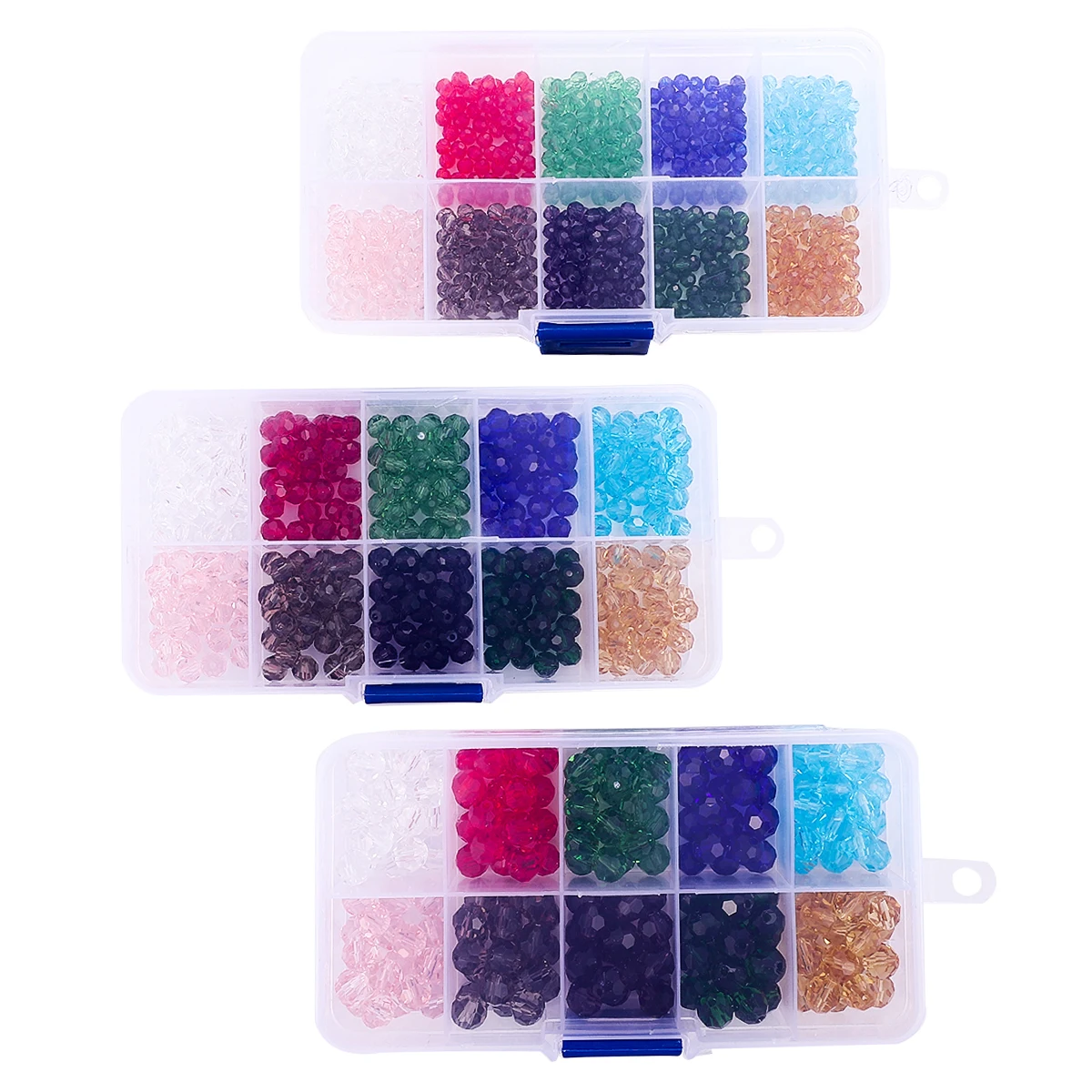 200-600 Шт. Набор Стеклянных Бусин С 10 Отделениями Коробка Для Браслетов сделай Сам