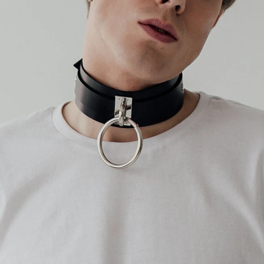 UYEE Harajuku готическое ожерелье черное большое круглое ожерелье из ...