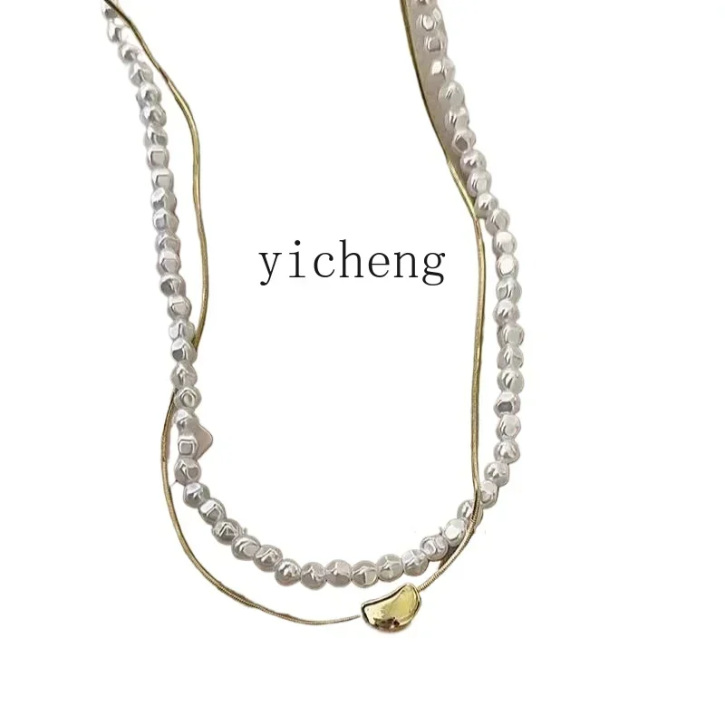 ЗВС. Белое длинное жемчужное ожерелье женские осенние и зимние аксессуары