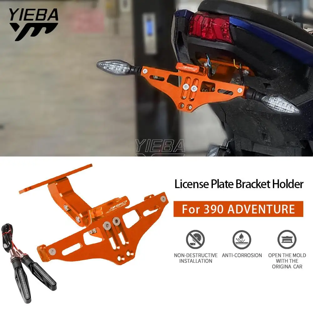 

Universal Motorcycle Adjustable Angle License Number Plate Frame Holder Bracket FOR 390 ADVENTURE 390 ADV 2019-2021 2020 2019
