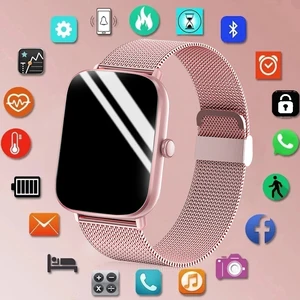 LIGE Women Smart Watch 2022 Full Touch Clock Heart Rate Monitor Health Ladies Watches Sports Waterpr in India