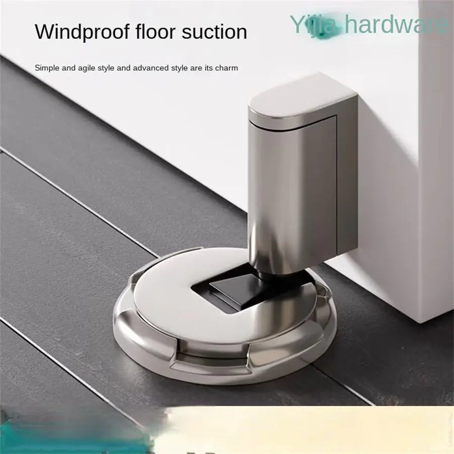 

Non-Punch Mechanical Door Stopper Adjustable Heavy Duty Windproof Door Holder Gold Automatic Door Stops Hardware Fittings