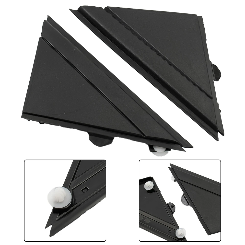 

High Quality Rear Mirror Triangle Trim Plate 1x Matte Black LH&RH Mirror Flag Cover Moldings 1SD00KX7AA 1SJ85KX7AA Cover