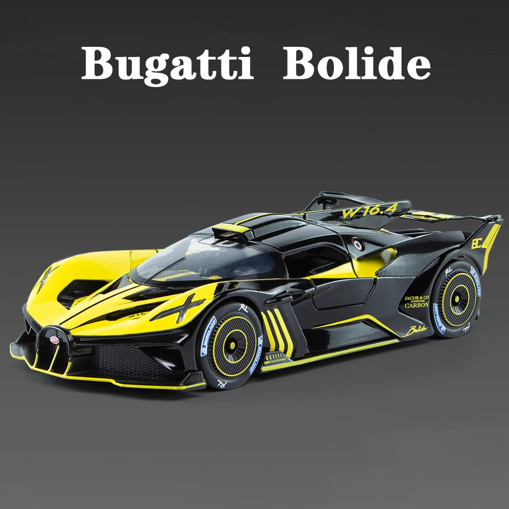 Модель автомобиля Bugatti Bolide литая со звуком и светом 1:24 | Игрушки хобби