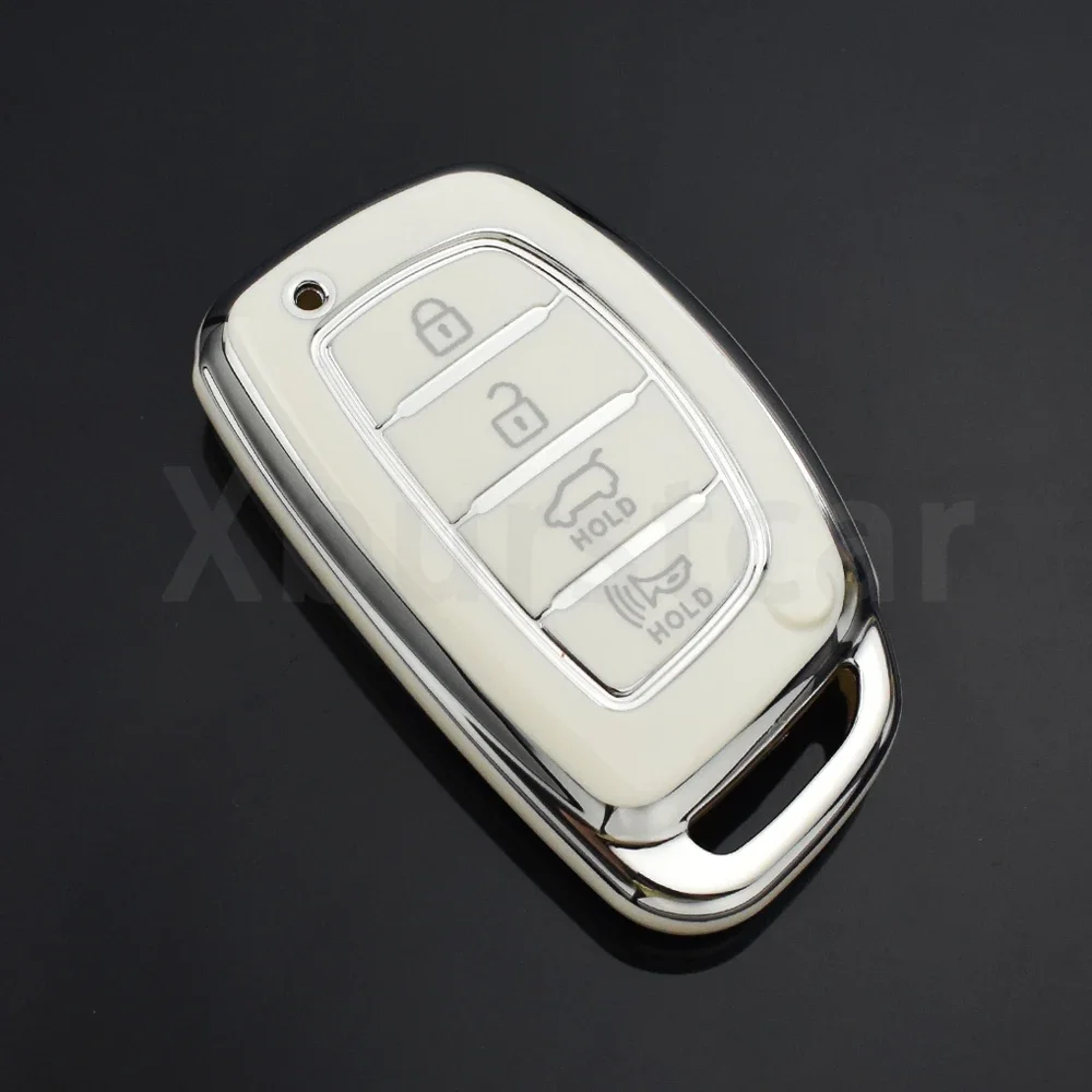 4 кнопки для Hyundai Tucson Santa Fe Rena Sonata Elantra Creta Ix35 Ix45 I10 I30 I40 ТПУ чехол автомобильного