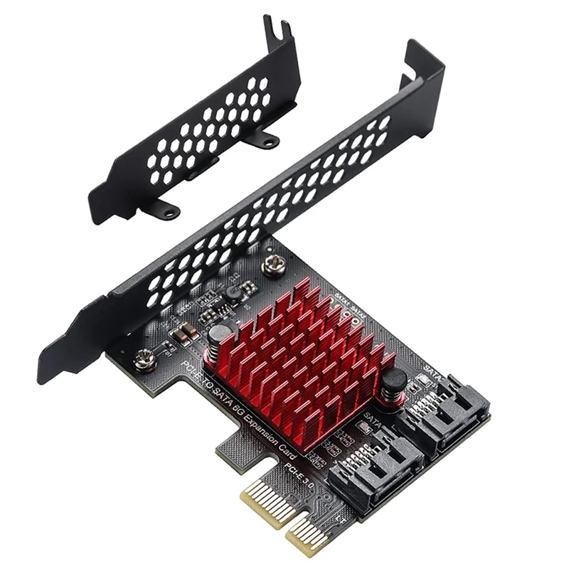 

Pcie на 2 порта SATA 3,0 6 Гбит/с адаптер SSD PCI-E PCI Express X1 плата контроллера, плата расширения с поддержкой X4 X6 X8 X16