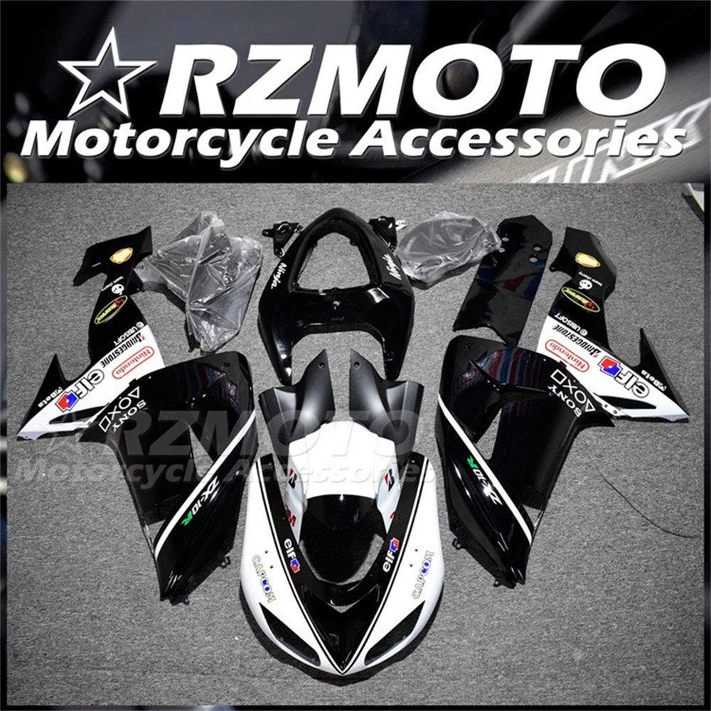 

Комплект обтекателей для мотоцикла из АБС-пластика, 4 подарка, подходит для Kawasaki Ninja ZX-10R zx10r 2006 2007 06 07, черный и белый кузов