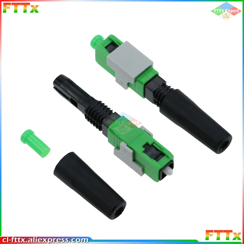 Wholesales FTTH SC APC FTTH pre-bur fiber optic quick connector SC APC FTTH Fiber Optic Fast Connector SC Connector Freeshipping