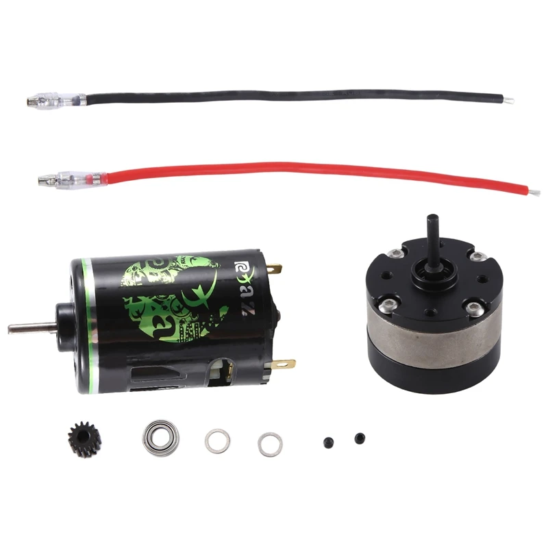 

RCXAZ 540 Brushed Motor And 1: 4.2 Ratio Reducer Planetary Gearbox For 1/10 RC Crawler Car TRAXXAS TRX4 Axial SCX10 Parts 20T