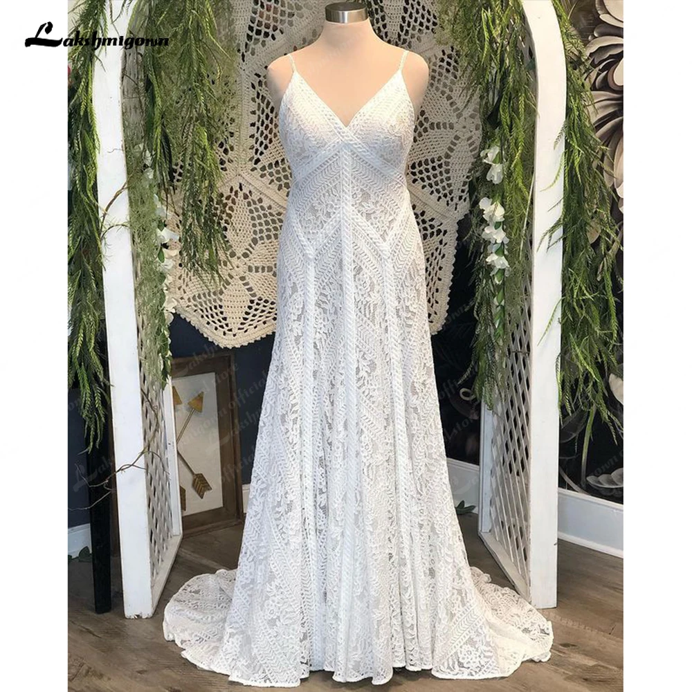

Сексуальные кружевные свадебные платья-русалки с V-образным вырезом без рукавов 2023, винтажное свадебное платье в стиле бохо, свадебное плат...