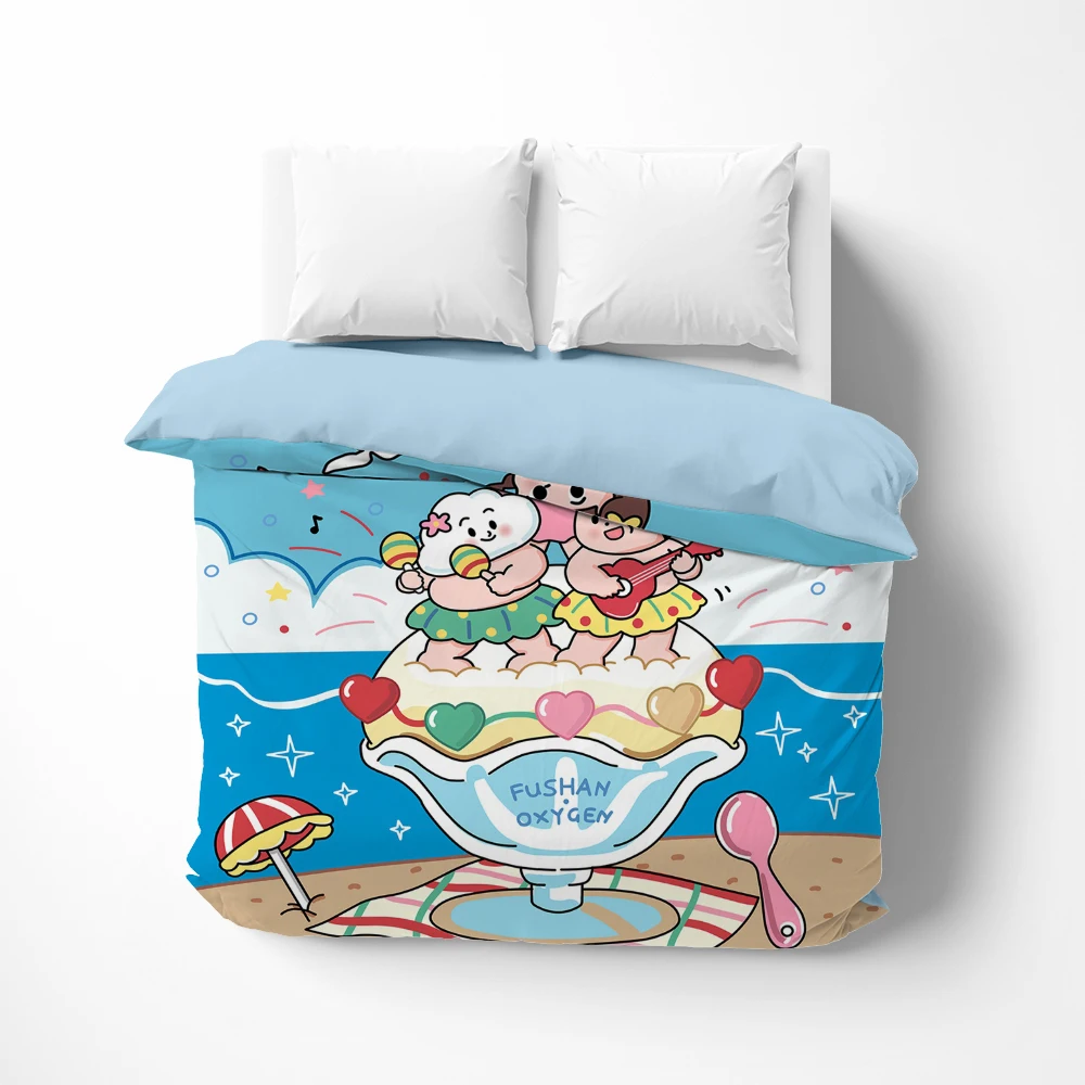 Мультяшное постельное белье пододеяльник покрывало/одеяло/удобный чехол милое