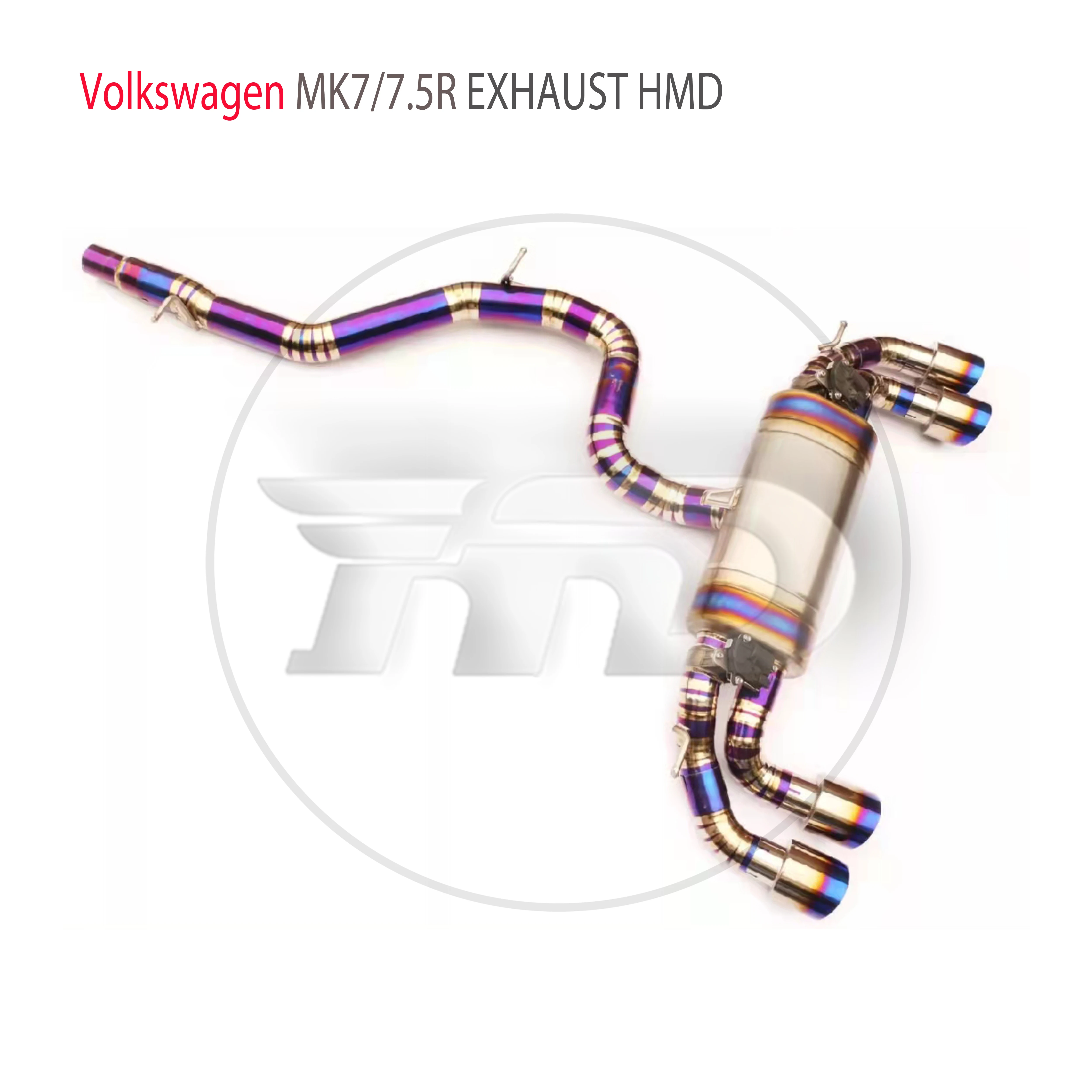 

HMD Titanium Alloy Exhaust System Valve Catbak for Volkswagen Golf MK7R MK7.5R Car Accessories Auto Replacement Parts
