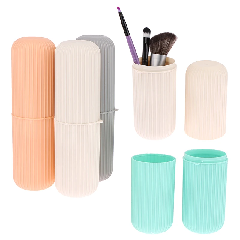 

Travel Portable Toothbrush Cup Bathroom Toothpaste Holder Storage Case Box Organizer Travel Toiletries Storage Cup