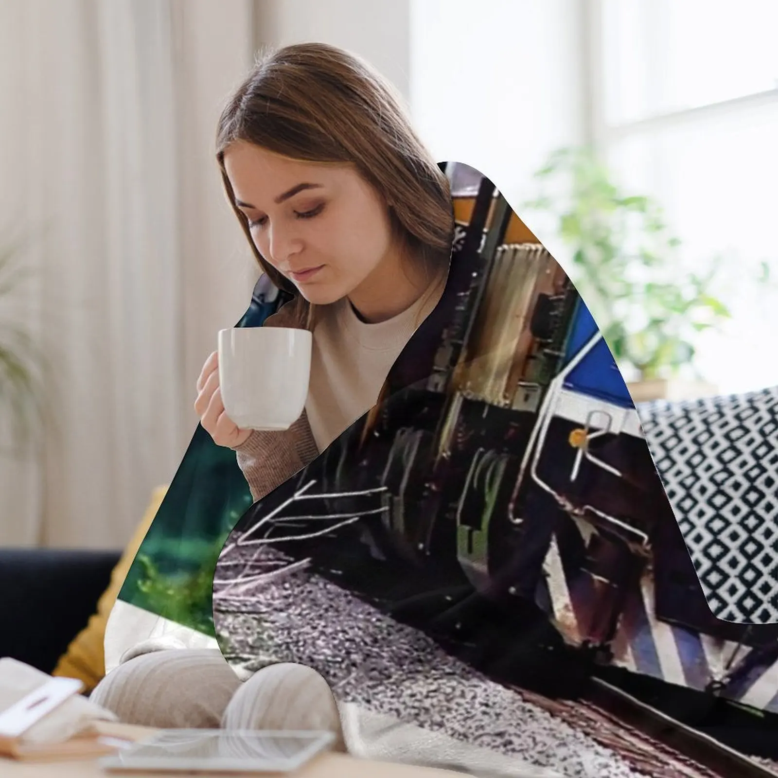 Majestic CSX # 3194 Honoring Law Enforcement Локомотив Плед Фланелевые волосатые