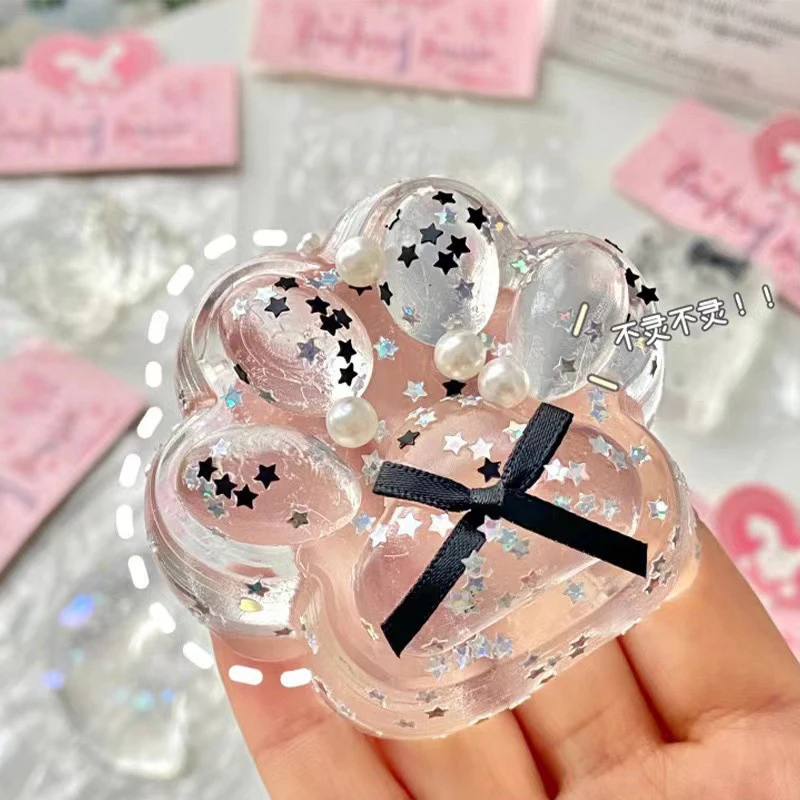 Креативный TPR прозрачный черный бант кошачья лапа медленный отскок сжимаемые