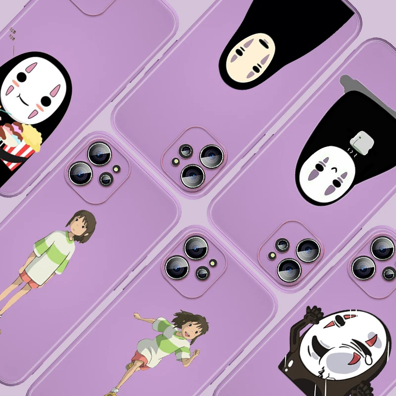 

Spirited Away No Face man Liquid Silicone Soft Cover For Apple IPhone 13 12 Mini 11 Pro XS MAX XR X 8 7 6 SE Plus Phone Case