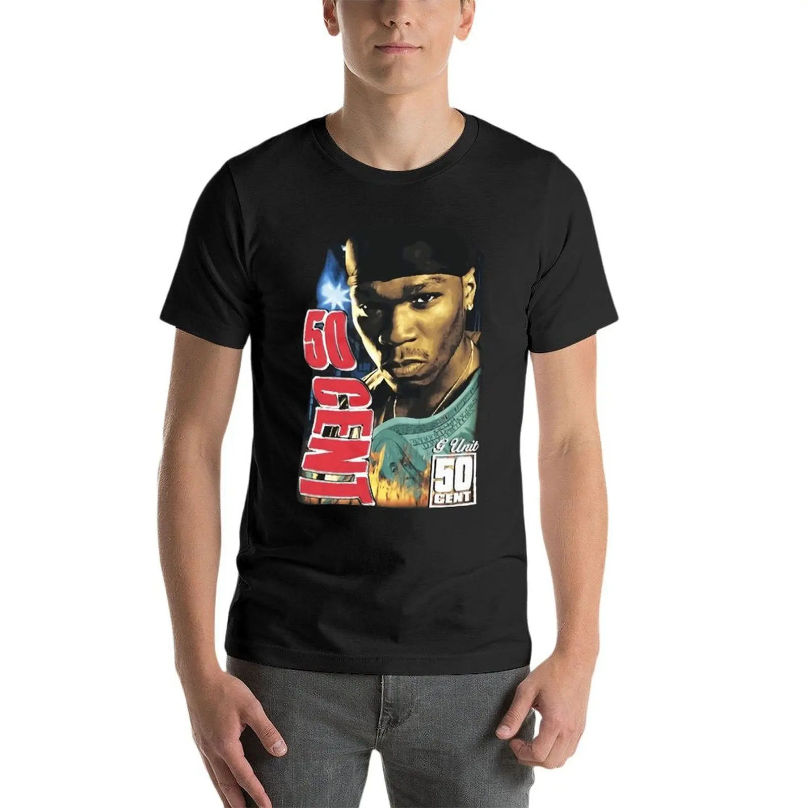 

50 Cent -Get Rich Or Die Trying Oversized T Shirt For Mens Clothing 100% Cotton Streetwear Big Size Top Tee