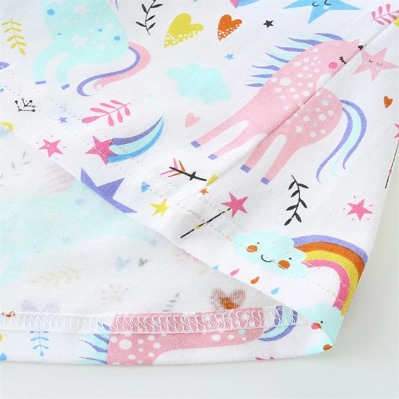 От 2 до 7 лет Радужные детские платья принцессы с короткими рукавами летнее