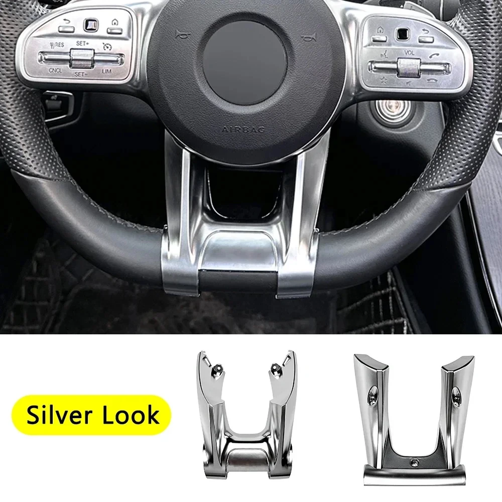 

Нижняя накладка на руль автомобиля с плоским колесом ABS для Mercedes Benz AMG 2019+ Sport A W177 B W247 W205 C E W213 CLA C118 GLB Class