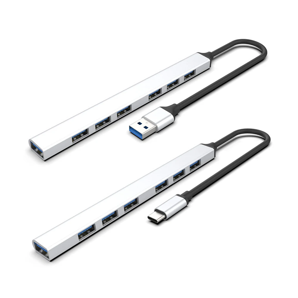 USB Hub 3.0 Multi USB Splitter 7 USB Port 3.0 2.0 LED Light Indicates For Lenovo Xiaomi Macbook Pro PC Hub USB 3 0 Dock