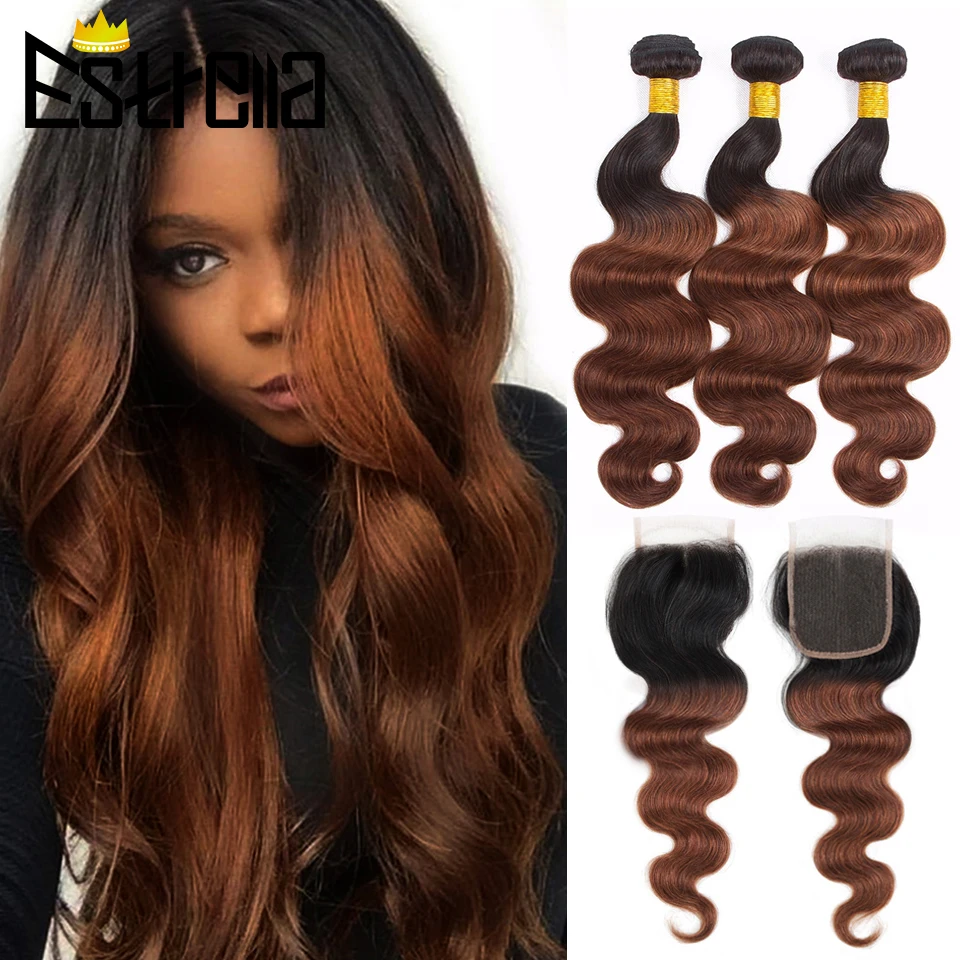 Ed Human Hair Bundles And 4×4 Lace Closure Remy