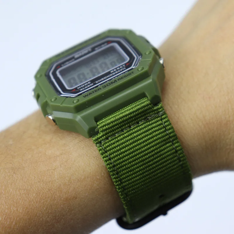 Фото Нейлоновый ремешок для часов Casio AQ-S810W S800W SGW-300H/400H/500H MRW-200H AE-1000W AE-1300/1200 W-S200H/800H/216H/735H, 18 мм №5