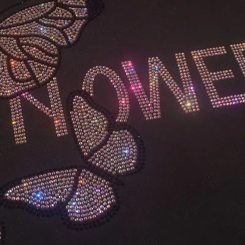 Переводная наклейка Бабочка сделай сам-большая металлическая аппликация для