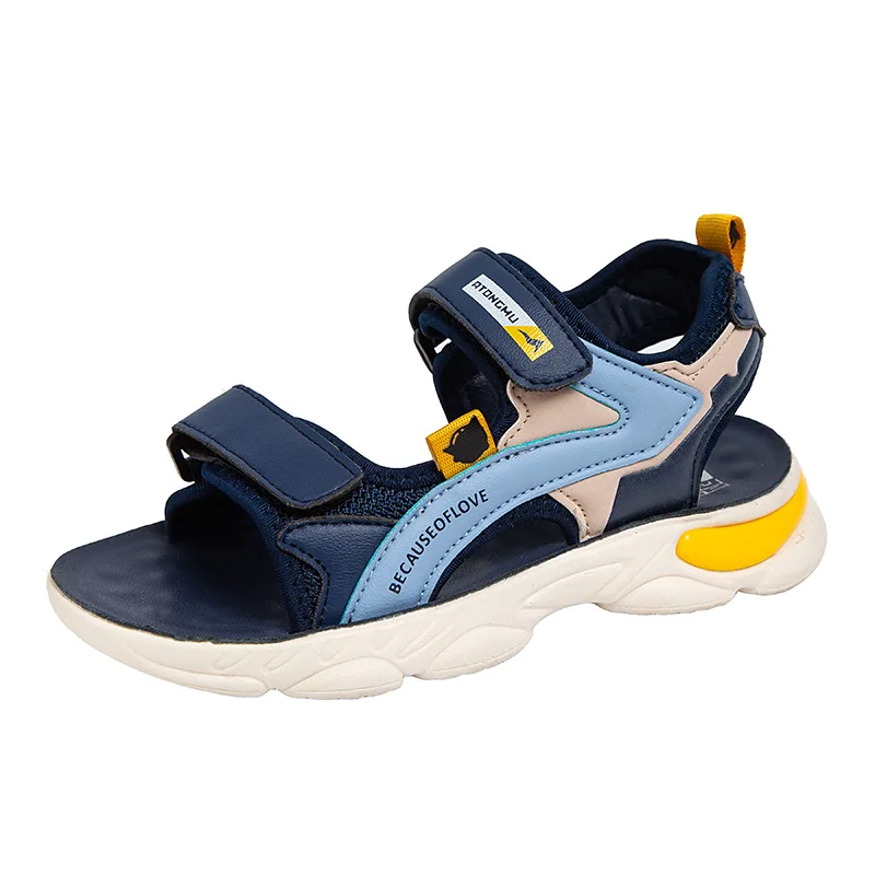 Children's sandals new version all-match polyurethane soft bottom students wear sports beach shoes Velcro for boys and girls