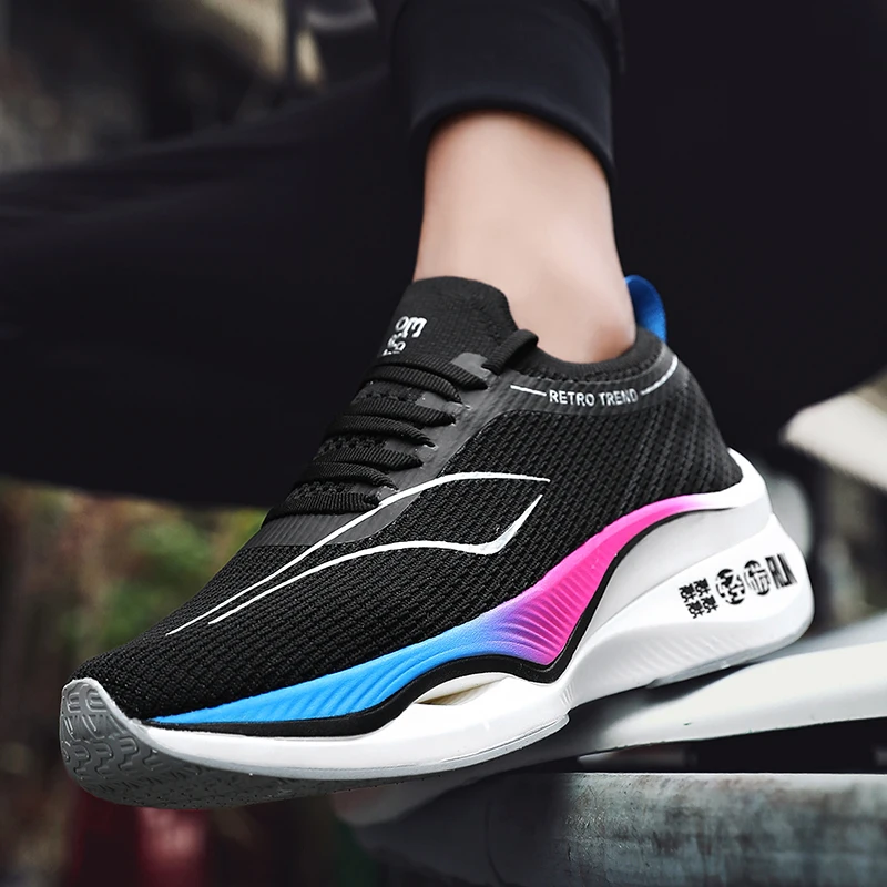 Co-branded Running Shoes Men Women Sock Sneakers Ultralight Soft Jogging Sports Shoes Cushion Marathon Athletic Training Shoes