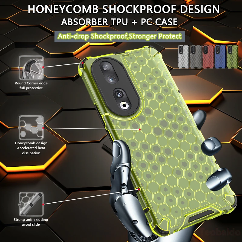 Для Honor 90 5G чехол силиконовый + ПК прозрачный телефон для 2023 6 7 &quotпротивоударный