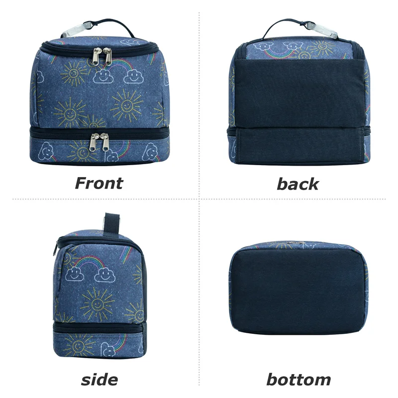 iFARADAY Kids Lunch Bag for School Portable Thermal Bag Children Insulated Lunch Bag Cooler Bento Pouch Dinner Container Handbag