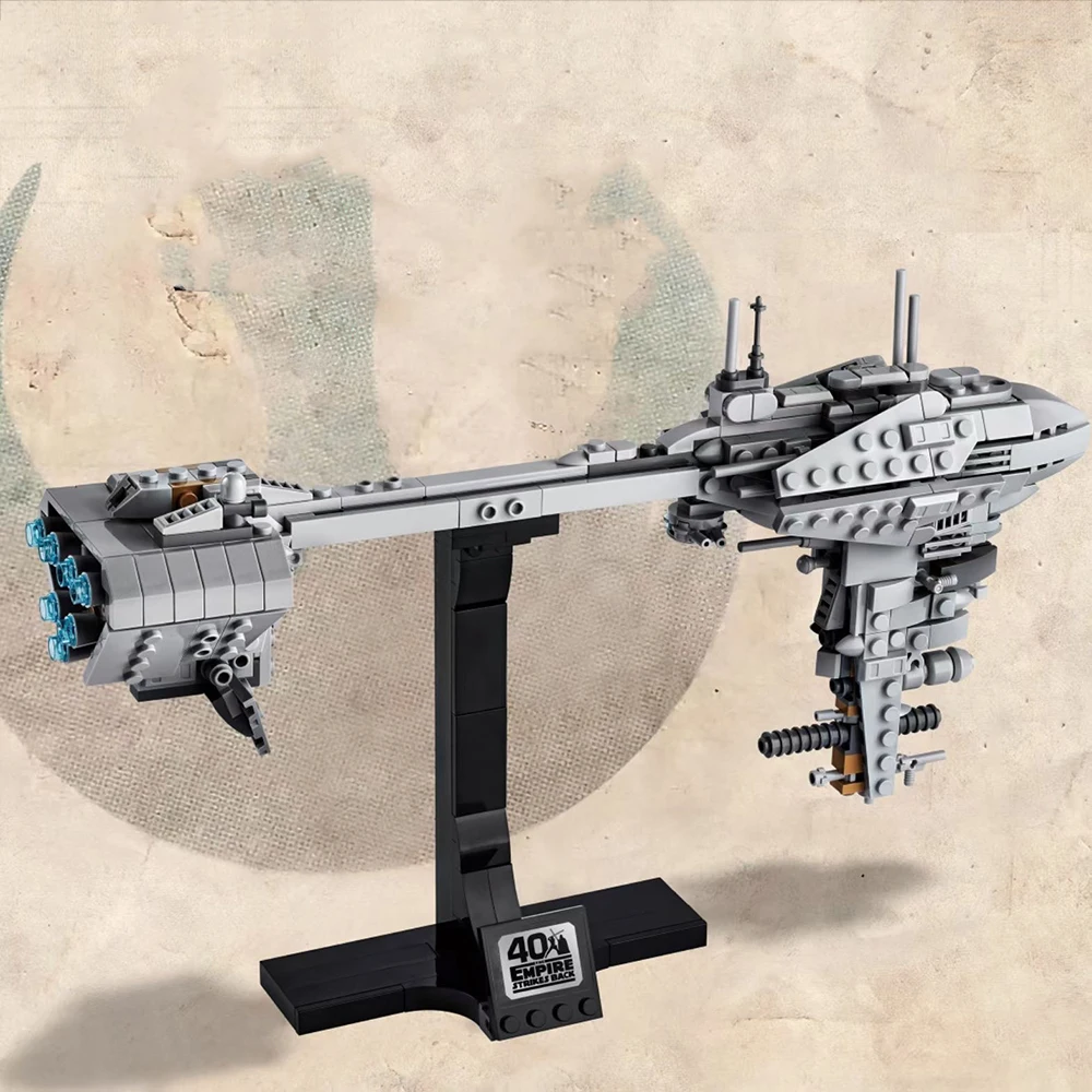 

Креативная идея, совместимая с 77904 небуйлонгированным б фригатом, модель корабля, кирпичи MOC, космический корабль, строительные блоки, игруш...