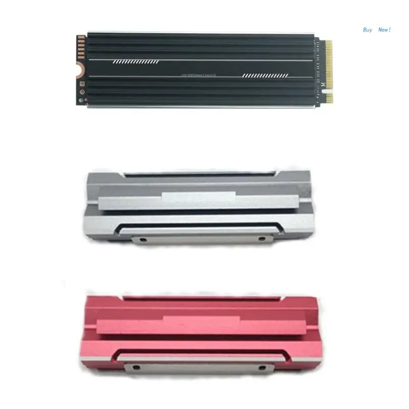 

Алюминиевый радиатор для 2 охлаждающих кулеров, радиатор, тепловая прокладка для 2 NVME PCIE 2280 SSD, радиатор для жесткого диска