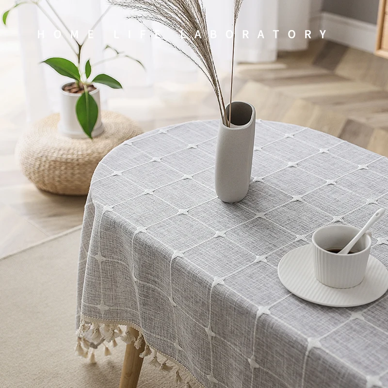 

Long oval waterproof tablecloth, small-sized coffee table cloth