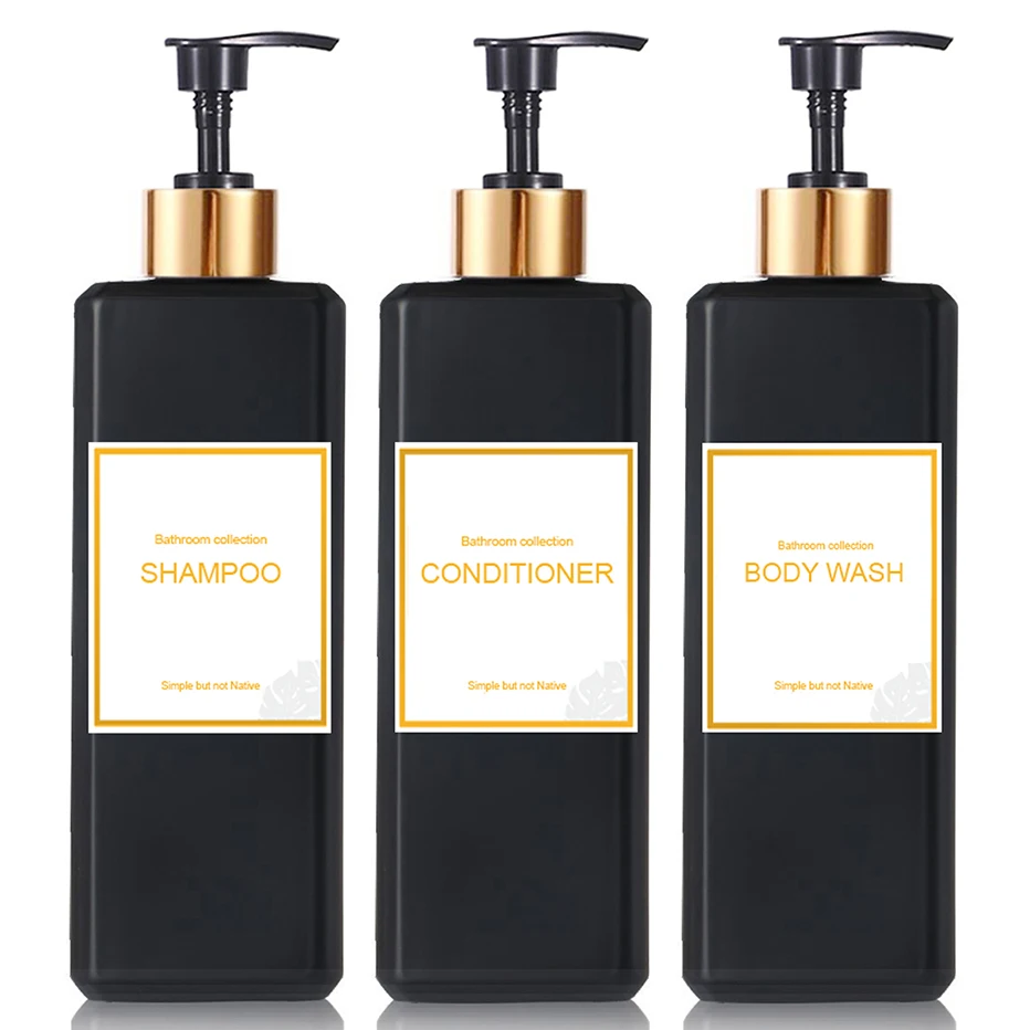 Пластиковые бутылки для шампуня кондиционера душа ванной комнаты дозатор 500 мл/16