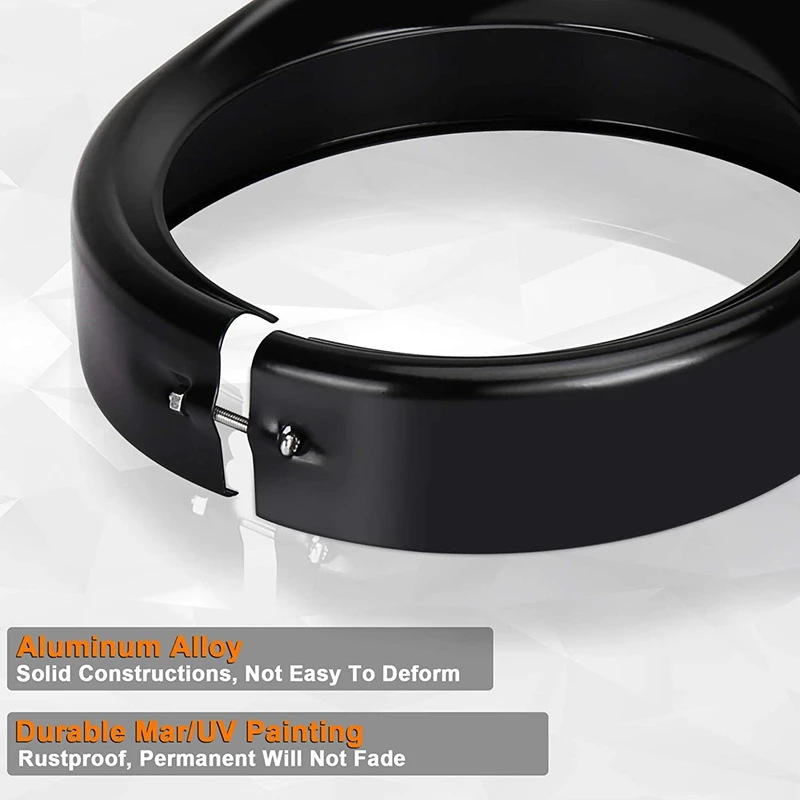 Кольцо накладки на фару 7-дюймовый черный козырек кольцо мотоцикл для Softail Street Glide