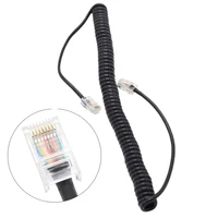 8pin telephone microphone cable accessories replacement speaker sound flexible universal spring line car radio for icom h133v
