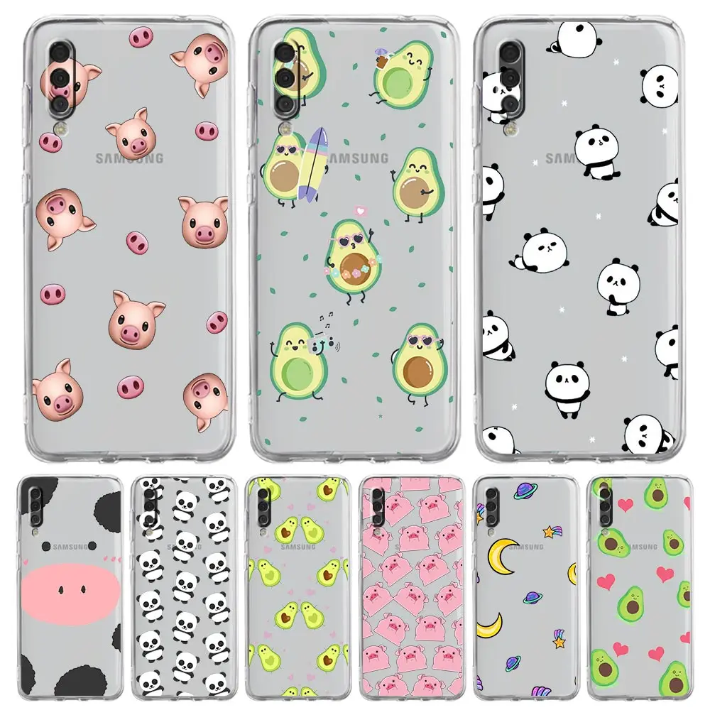 

Cartoon Cute Pig Panda Avocado Phone Case For Samsung Galaxy A50 A70 A20 A30 A40 A20E A10 A10S A20S A02S A12 A22 A32 A52S Cover