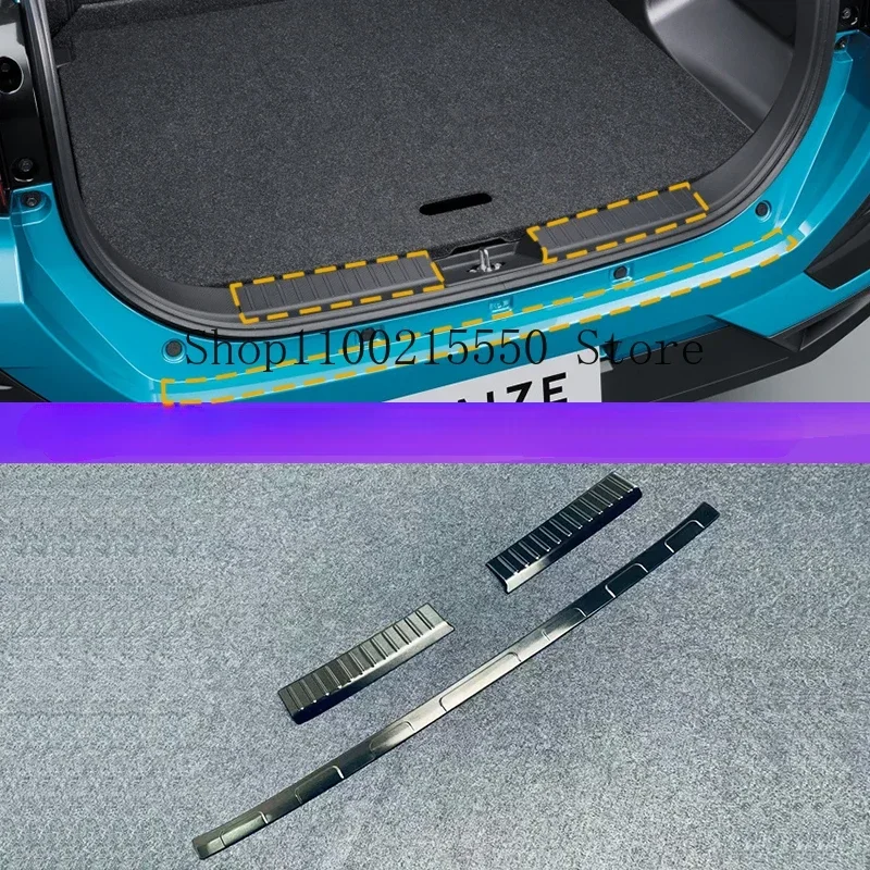 Для Toyota Raize A200/A201 2020 2021 Rvs внешний защитный бампер порог багажника Drempel Plaat Bekleding