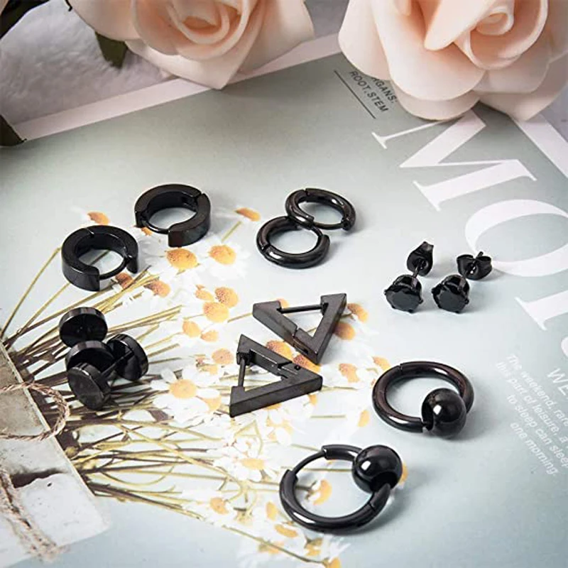 WKOUD 15 пар из нержавеющей стали крест серьги набор на петлях Подвеска Крест для