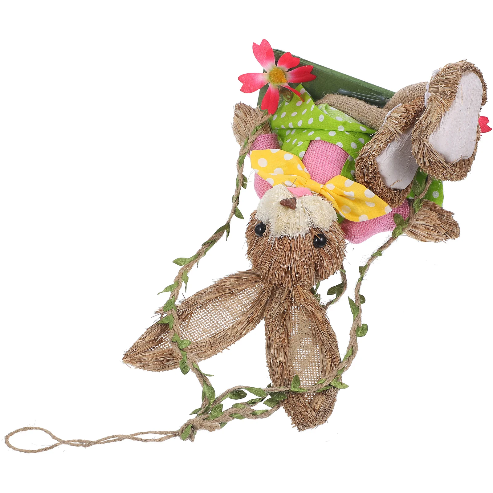 

Bunny Rabbit Easter Straw Statue Ornament Animal Figurine Figurines Decor Hanging Woven Ornaments Decorations Decoration Zodiac