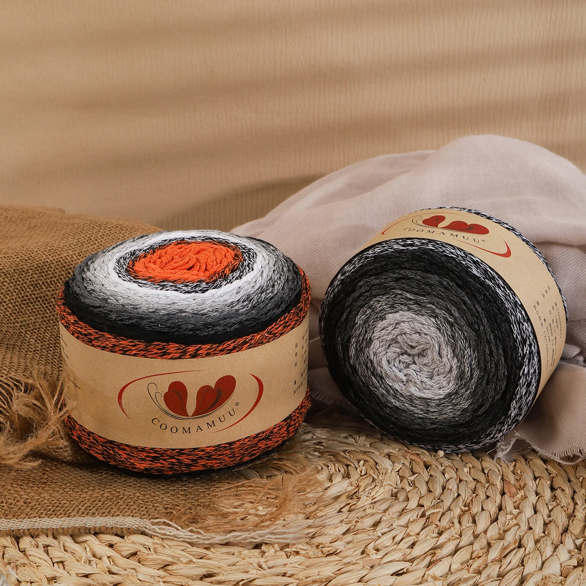 COOMAMUU Радикальная пряжа из овечьей шерсти для поделок Смесь хлопка с защитой от