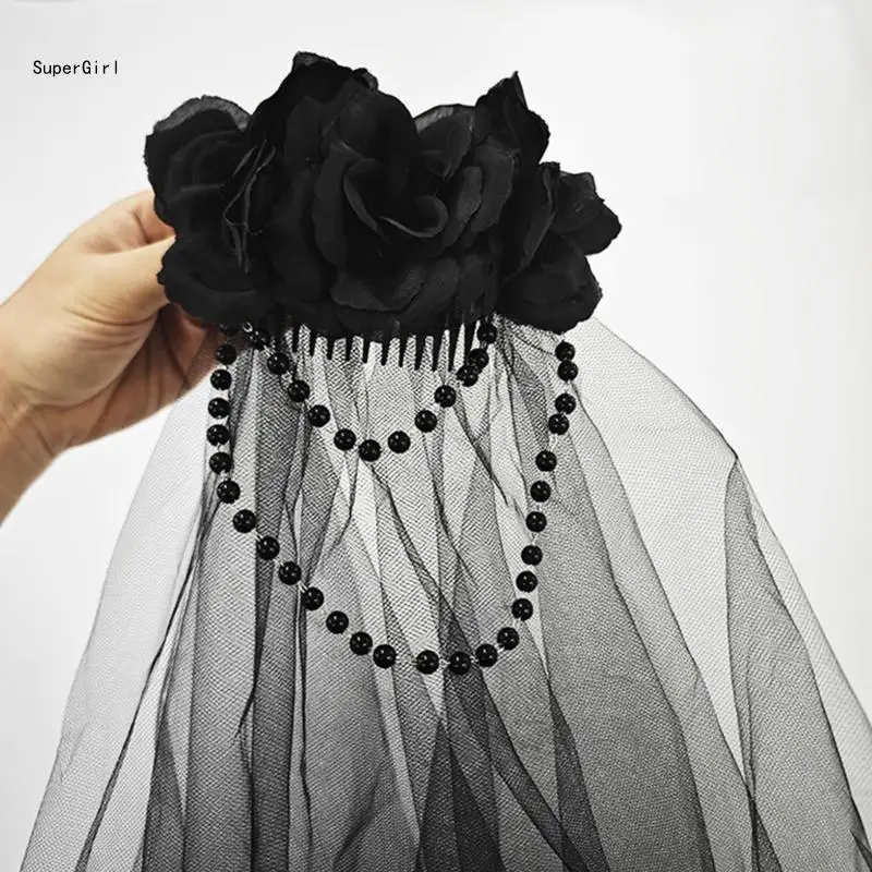 Изящная изысканная фата с цветочным узором Завораживающая кружевная J78E